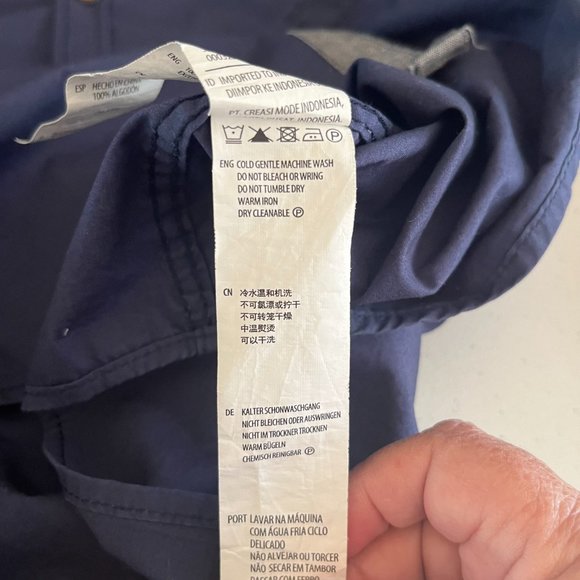 Brunswick Garments Mens Shirt Sz XL Blue Long Sleeve Classic Fit Button up Colla - Picture 12 of 16